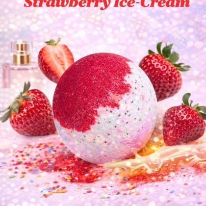 Strawberry Ice Cream Bath Bom Large